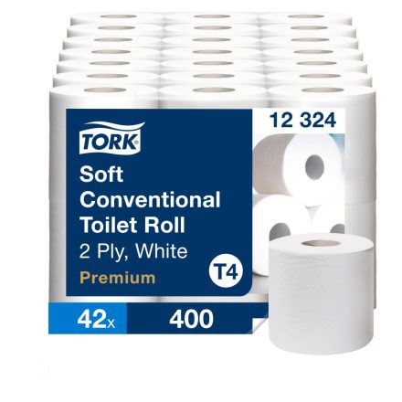 Tork Premium kistekercses WC papír, soft T4 2 rétegű, fehér, 6x7 (50m) SCA12324