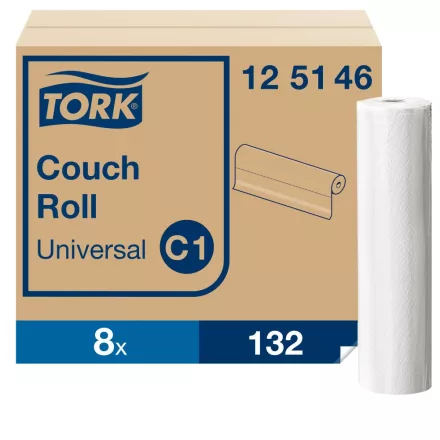 Tork Universal orvosi papírlepedő 39cm C1 1 rétegű, fehér, 8x50m SCA125146
