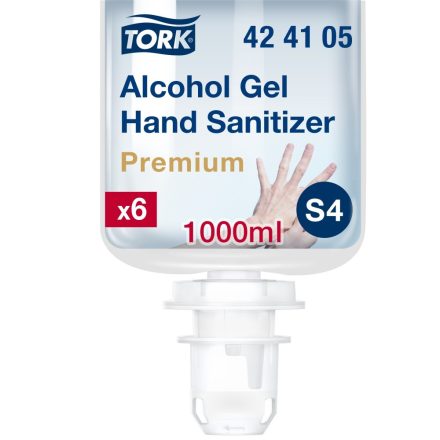 Tork alkoholos kézfertőtlenítő gél, biocis, S4 színtelen 1 liter SCA424105