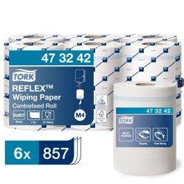   Tork Reflex törlőpapír, belsőmagos M4 1 rétegű, fehér, 6x300m SCA473242