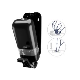   Tork szappan- és kézfertőtlenítő-adagoló, könyökkaros, S4, fekete SCA564108