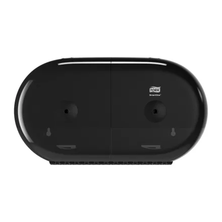 Tork SmartOne Mini duplatekercses WC papír adagoló T9 Elevation, fekete, ABS 22,1x39,8x15,6 cm SCA682008