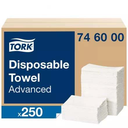 Tork Advanced Salon, kendő 5 rétegű, fehér, 68x30 cm, 1x250 lap SCA746000