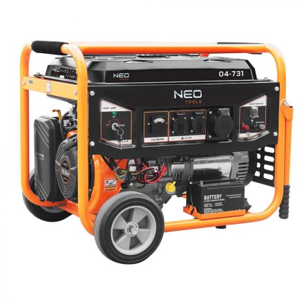Neo áramfejlesztő, generátor, 6-6.5kw, 4 ütemű benzinmotorral