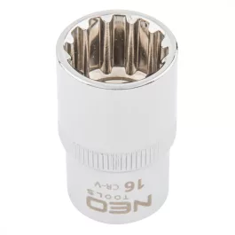 Neo dugókulcs 16mm, 1/2", spline
