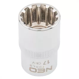 Neo dugókulcs 17mm, 1/2", spline