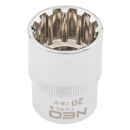 Neo dugókulcs 20mm, 1/2", spline
