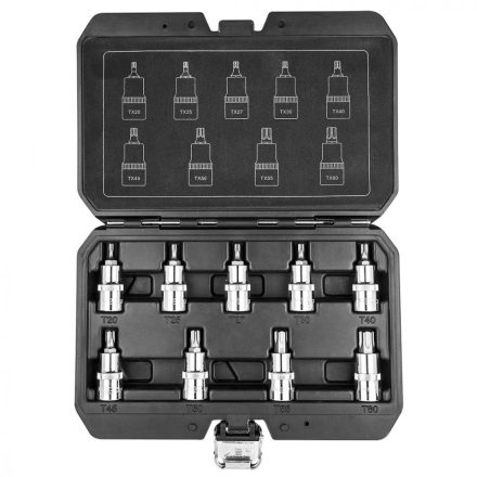 Neo Torx kulcs készlet 1/2" 55mm (9db/készlet)