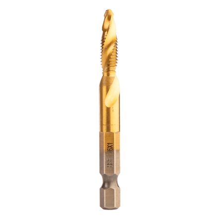 Neo gépi menetfúró, 2az1ben előfúró éllel, HSS-Titán, M6X1mm, hatszög szárral