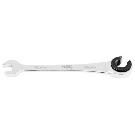 Neo racsnis csillag-villáskulcs, félig nyitott 19mm