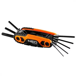   Neo imbuszkulcs készlet, összecsukható 1,5, 2, 2,5, 3, 4, 5, 6, 8 mm, (8db/készlet)