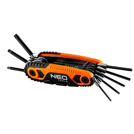 Neo Torx kulcs készlet, összecsukható, T9-T40 (8db/készlet)