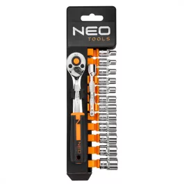 Neo dugókulcskészlet 1/4" (14db/készlet)