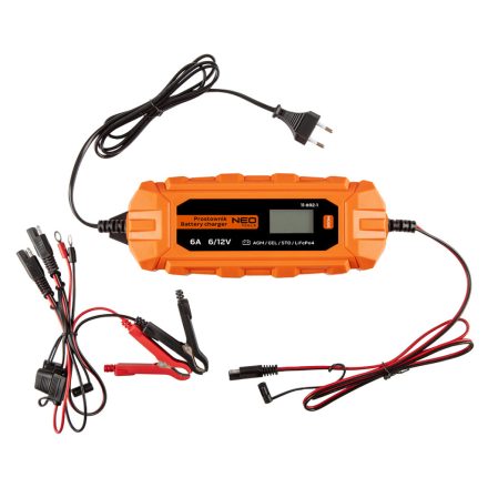 Neo automatikus akkumulátortöltő 6A/100W, 3-150Ah, savas / AGM / GEL akkumulátorokhoz
