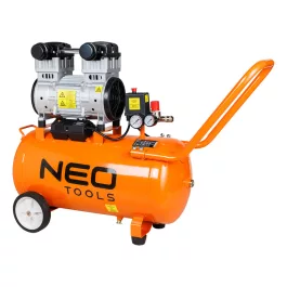   Neo kompresszor 50L, 8 bar, 180L/perc,  extra csendes, kefementes motorral, olajmentes, 80Db
