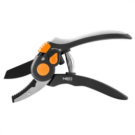   Neo metszőolló, rávágó, max.18mm, teflon bevonat, állítható pengenyílás, 200mm