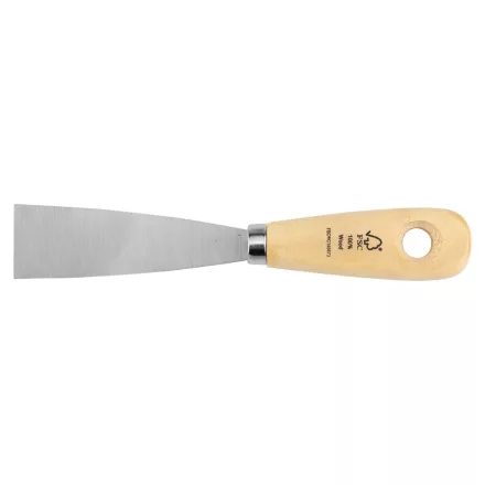 Topex festékkaparó, spakli, 30mm, rozsdamentes acél, fanyelű