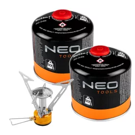 Neo kemping gázégő+ 2db gázpalack