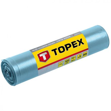 Topex szemeteszsák, 100mic 60x90cm (80l) (5db/csomag)