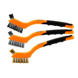  Neo drótkefe készlet 3 db, 3x7 sor, acél, műanyag és sárgaréz szálas kefék