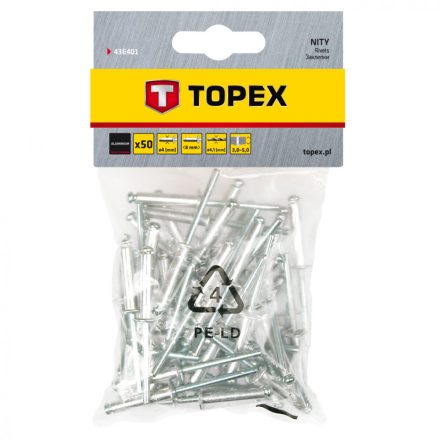 Topex popszegecs 4.0x8 (50db/csomag)