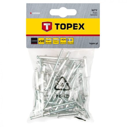 Topex popszegecs 4.0x16 (50db/csomag)