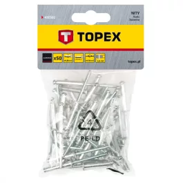Topex popszegecs 4.8x10 (50db/csomag)