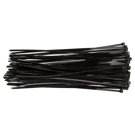 Topex kábelkötegelő 4,8mmx300mm, fekete (75db/csomag)