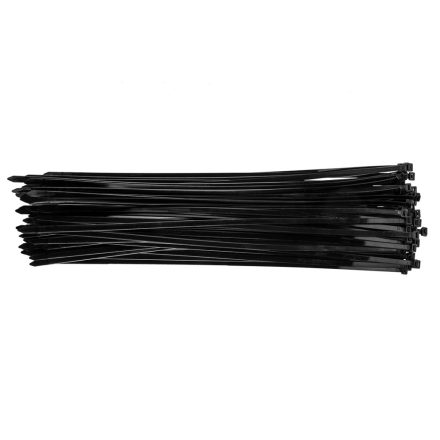 Topex kábelkötegelő 7,6mmx500mm, fekete (75db/csomag)
