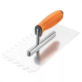   Neo acél simító, fogazott (10x10mm), rozsdamentes, 2k markolattal, 270x128mm