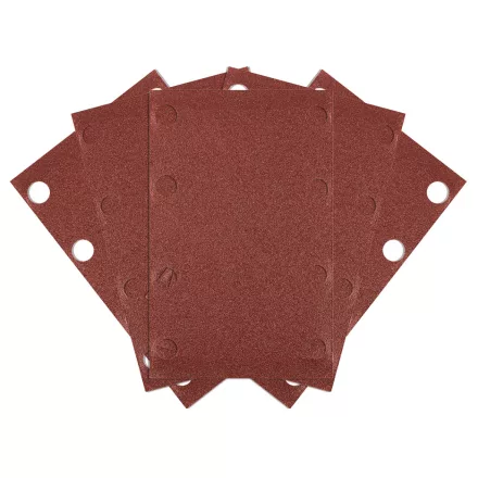 Neo csiszolópapír tépőzáras 80x130mm, P120, 8 lyukas, 04-623-hoz, (5db/csomag)