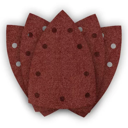 Neo csiszolópapír, tépőzáras, deltacsiszolóhoz,100x147mm, P80, 04-623-hoz, 9 lyukas, (5db/csomag)