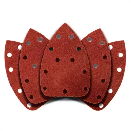   Graphite csiszolópapír deltacsiszolóhoz, tépőzáras, 11 lyukas 140x140x80 mm, K60 (5db/csomag)