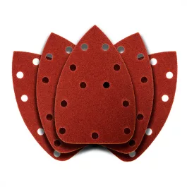   Graphite csiszolópapír deltacsiszolóhoz, tépőzáras, 11 lyukas 140x140x80 mm, K80 (5db/csomag)