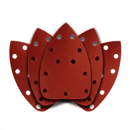   Graphite csiszolópapír deltacsiszolóhoz, tépőzáras, 11 lyukas 140x140x80 mm, K180 (5db/csomag)