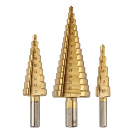   Graphite lépcsős fúró készlet, HSS-titán, 4-12mm, 4-20mm, 4-32mm (3db/csomag)