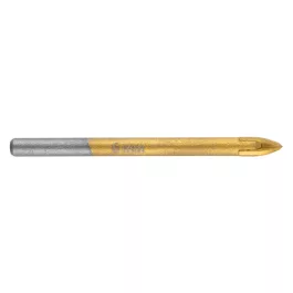   Graphite univerzális, 4 élű üvegfúró, fa, műanyag, fém kőzetanyagok fúrásához, titánium bevonat, 6mm