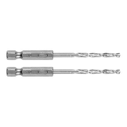 Graphite csigafúró, 1/4" hatszög szárral, HSS DIN338, 3mm (2db/csomag)