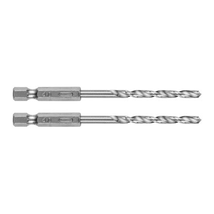 Graphite csigafúró, 1/4" hatszög szárral, HSS DIN338, 4mm (2db/csomag)