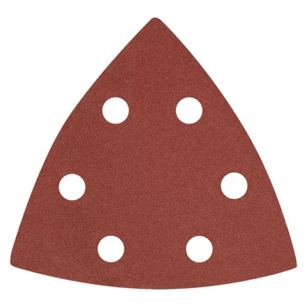 Neo csiszolópapír tépőzáras delta 93x93mm, K240, lyukas, (5db/csomag)