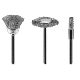   Graphite csapos kefe, acélsodrony: befejezőkefe, pohárkefe, kerékkefe, készlet (3db/készlet)