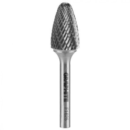Graphite keményfém marófej, f csúcsíves, 16x25mm, szár méret: 6x45mm