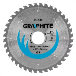   Graphite körfűrészlap keményfém fogakkal, 165x30mm, 40 fog, universal