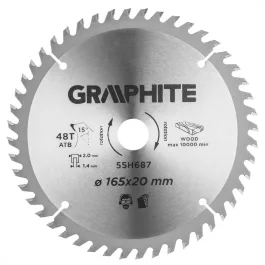 Graphite merülőfűrészlap, 48 fogas, 165x20mm