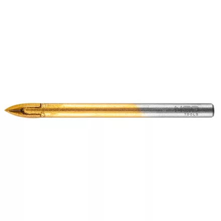 Neo univerzális 4 élű üvegfúró, fa, műanyag, fém, kőzet, kerámia fúráshoz, 6mm