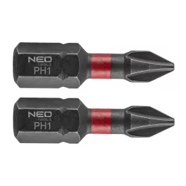 Neo torziós ütvecsavarozó bit PH1x25mm (2db/csomag)