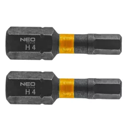   Neo torziós ütvecsavarozó bit, hatlapú, 4x25mm (2db/csomag)