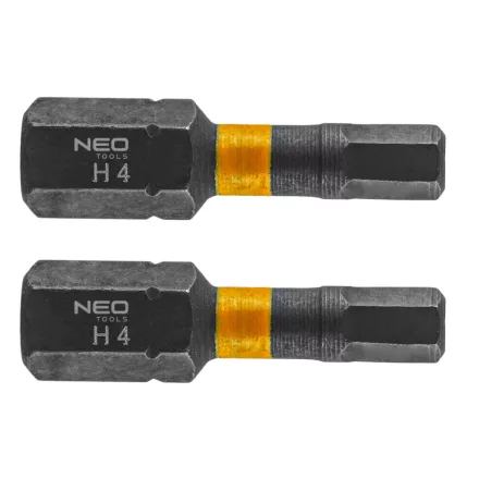 Neo torziós ütvecsavarozó bit, hatlapú, 4x25mm (2db/csomag)