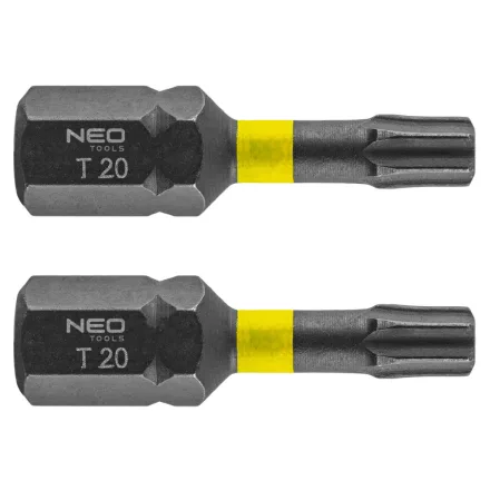 Neo torziós ütvecsavarozó bit Torx 20x25mm (2db/csomag)