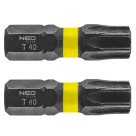 Neo torziós ütvecsavarozó bit Torx 40x25mm (2db/csomag)